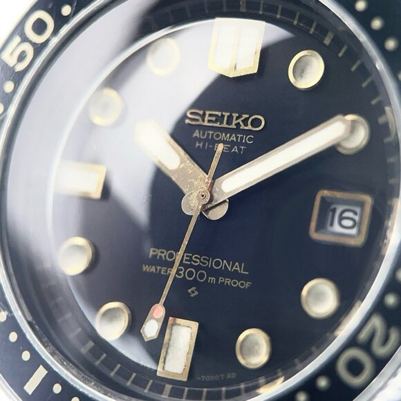 Seiko Stainless Steel Black Dial 44mm Automatic Movement Mens Watch 6159-7000 - Picture 2 of 8